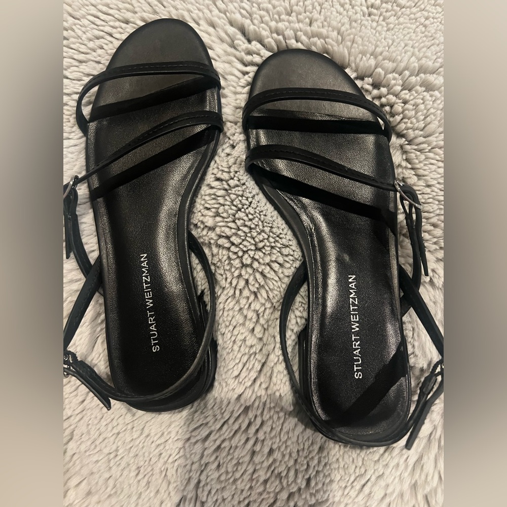 Brand new Never worn Stuart Weitzman Kenna black sandals